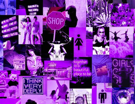 Neon Purple Aesthetic Collage