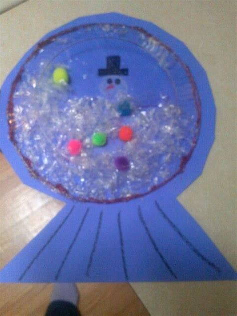 Snowglobe with Clear Plate and Fake Snow