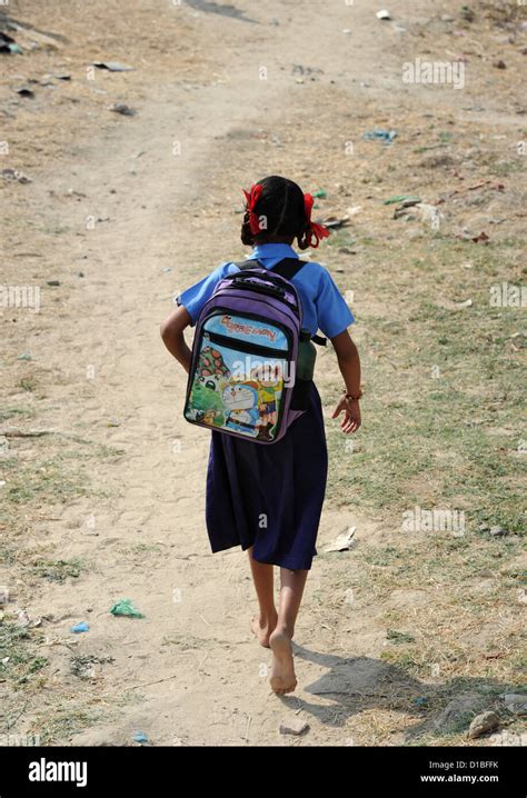 Walking Barefoot To School