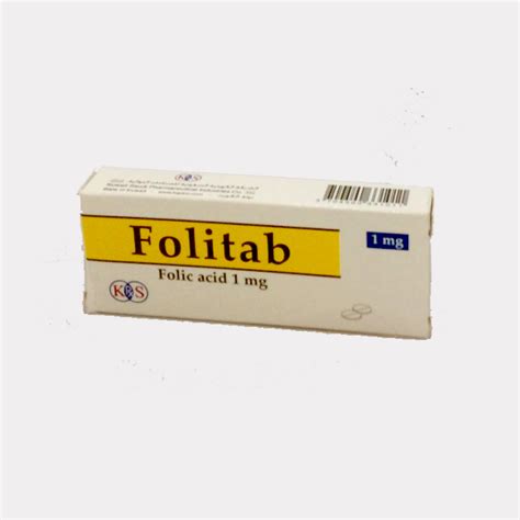 FOLITAB 1MG TABLETS 20’S – Sunlife Pharmacies Qatar 