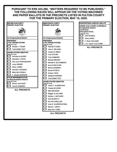 Graves County Sample Ballot Wpsd Local 6