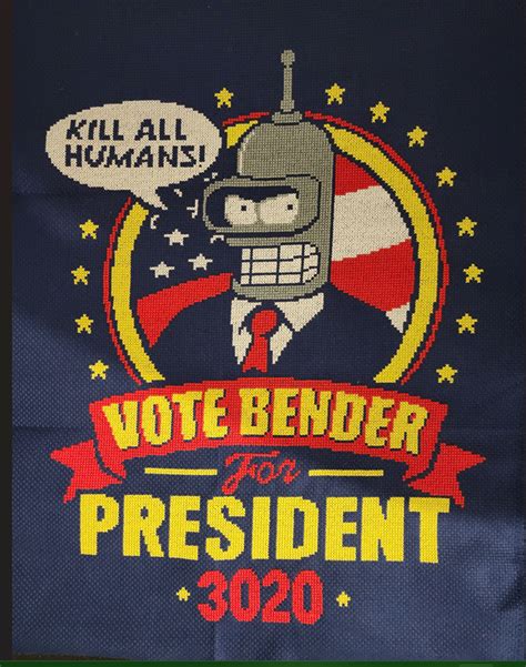 FO Bender For President R CrossStitch