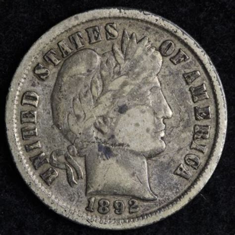 1892 Barber Silver Dime Choice Xf E200 Gcn Ebay