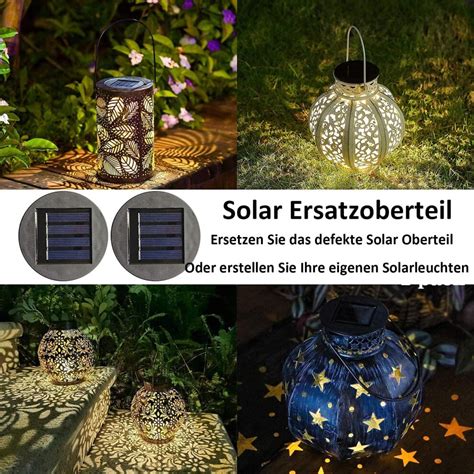 Makecool Set Of Solar Lights Replacement Top With Led Bulbs Solar