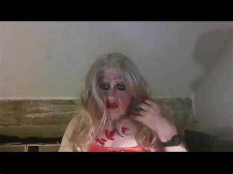 Sissy Fag Sarah Writes ID In Lipstick On Her Chest XVIDEOS