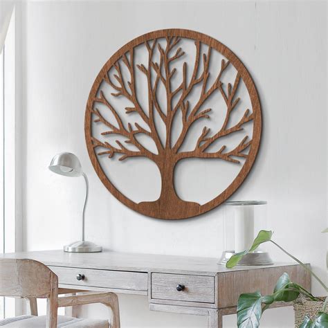 D Coration En Bois L Arbre De Vie Acajou Wall Art Fr