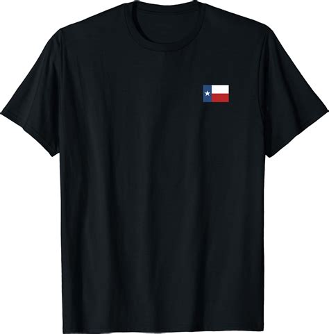 Texas T Shirt Women Men Left Chest Texas State Flag T Shirt