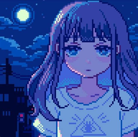 Pixelgirl Moonlight Cool Pixel Art Pixel Art Characters Pixel Art