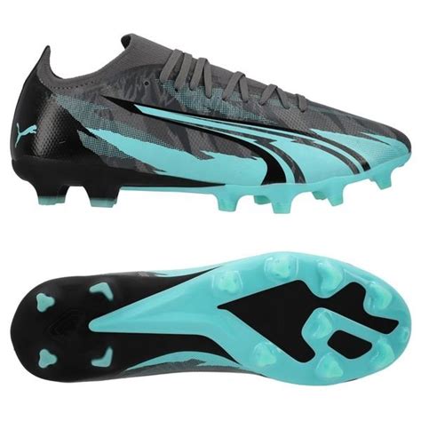 PUMA Ultra Match FG AG Rush Strong Gray PUMA White Elektro Aqua