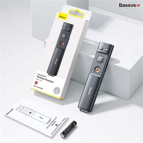 Bút Laser trình chiếu Baseus Orange Dot Wireless Presenter 2 4Ghz