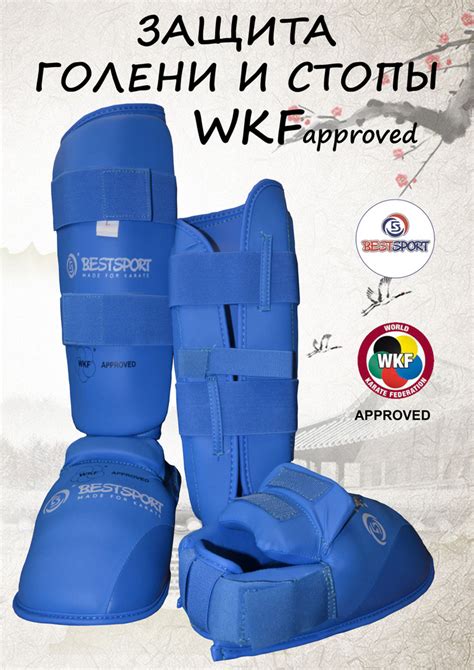 Защита голени и стопы BestSport WKF, комплект щитки и футы, размер M ...