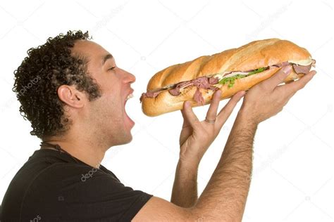 Man Eating Sandwich — Stock Photo © Keeweeboy 3733957