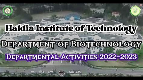 Departmental Activities Biotechnology Haldia Institute Of