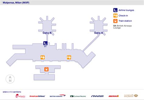 the airport map shows where to go