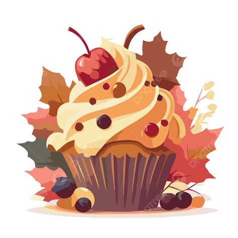 Autumn Cupcake Clipart