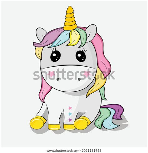 Happy Unicornio Birthay Baby Stock Vector (Royalty Free) 2021181965 ...