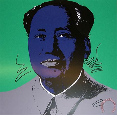 Andy Warhol Mao Tse Tung Kopf Blau Lila Painting Mao Tse Tung Kopf