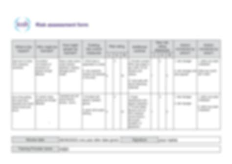 Iosh Risk Assessment Example Deep Discounts Isg Sa