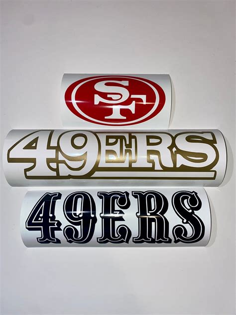 San Francisco 49ers Car Truck Decals Niners Logo Window | Etsy