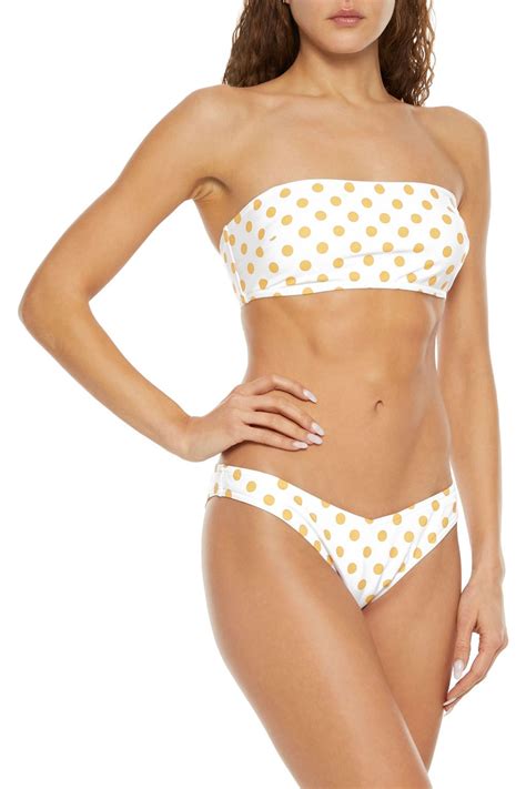 ZIMMERMANN Separates Sculpt V Polka Dot Low Rise Bikini Briefs THE OUTNET