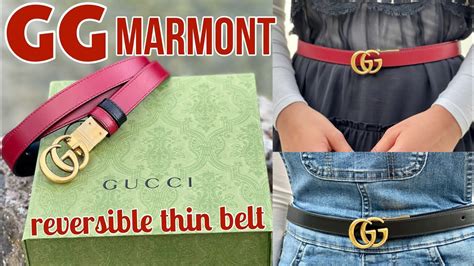 NEW GUCCI GG Marmont Reversible Thin Belt YouTube