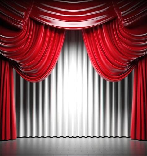 Premium Photo | A theater stage with a curtain background