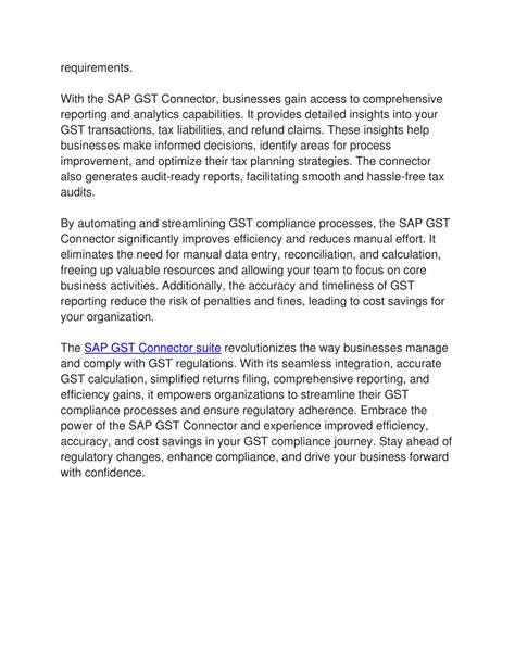 Ppt Streamline Your Gst Compliance With The Sap Gst Connector Powerpoint Presentation Id