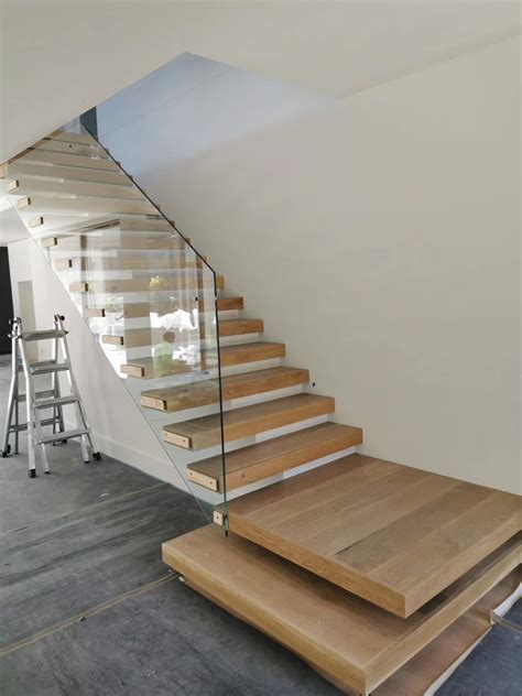 Modern Floating Staircase In Glass Staircase Railing Floating