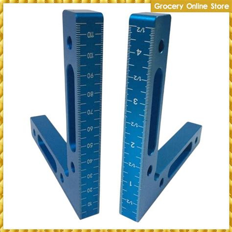 Aluminium Alloy Right Angle Clamps Ruler Precise Metric Inch Corner