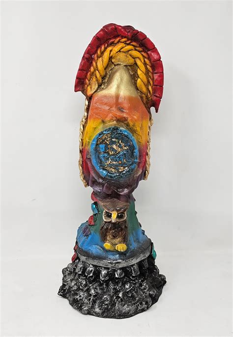 Santa Muerte Azteca Figure Statue Inch Figura Santa Muerte Negra