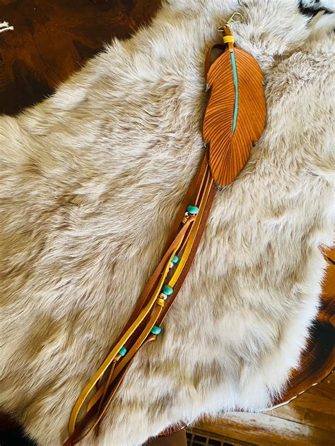 Leather Feather Purse Clip Accessories - Etsy