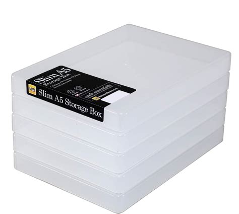 Westonboxes A5 Slim Plastic Presentation Boxes With Lids For A5 Paper