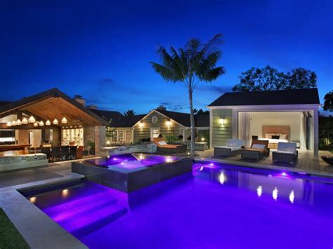 Tropical Backyard Complete With Cabana Lap Pool Hgtv S Ultimate