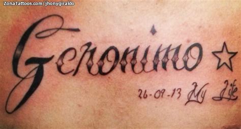 Gerónimo Name Tattoos And Designs Zonatattoos