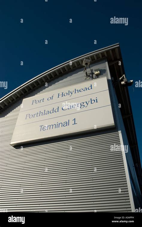 Holyhead ferry terminal building, Wales Stock Photo - Alamy