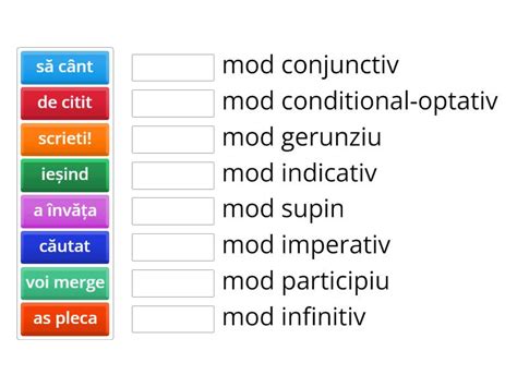 Verbul Moduri Match Up