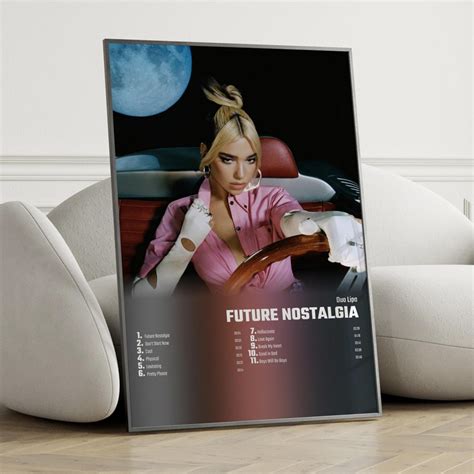 Dua Lipa Future Nostalgia Album Cover Poster Wall Art, Dua Lipa, Future ...