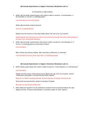 Lab 5 Docx Microscale Experiments In Organic Chemistry Worksheet Lab