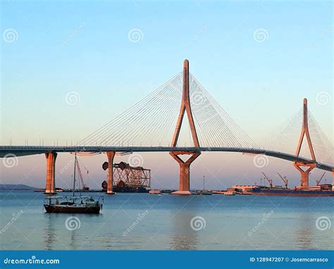 Bridge Of The Constitution Called La Pepa In The Bay Of Cadiz