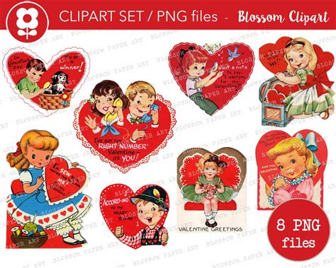 Valentine's Day PNG Clipart, Vintage Valentine Clip Art Old Images ...