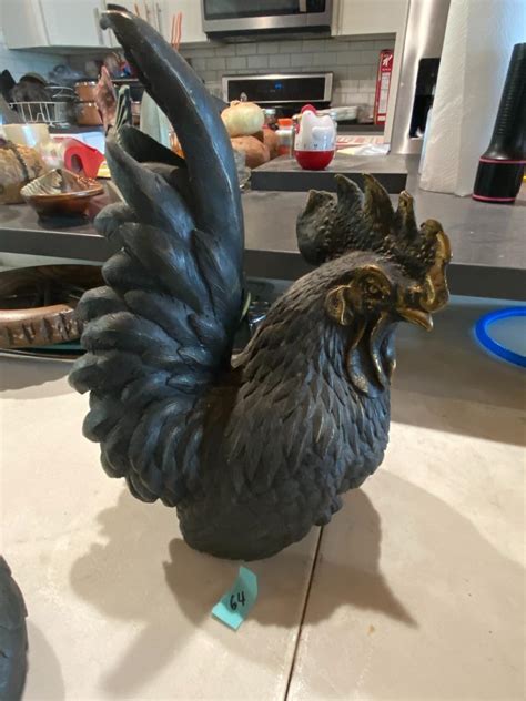 Mcnally Handmade Bronze Rooster And Hen Figurines Pair EstateSales Org