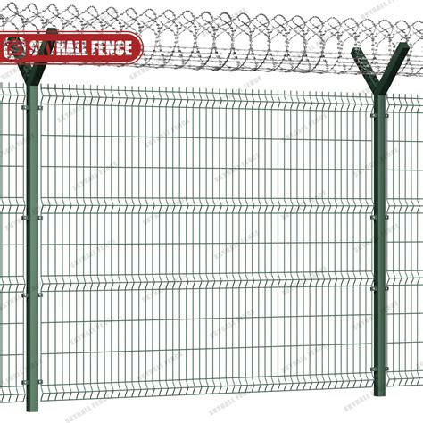 Y Post High Security Airport Fences Welded Metal Airport Perimeter