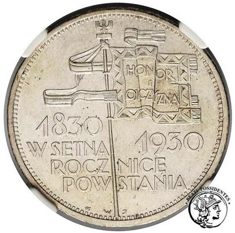 Polska II RP 5 Zlotych 1930 Sztandar St 3 Archiwum Niemczyk Pl