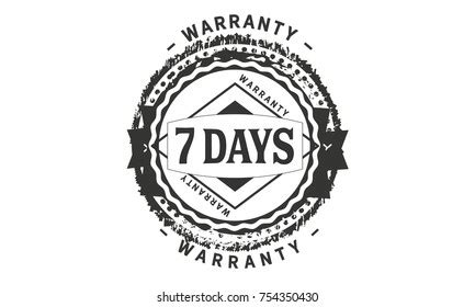 7 Days Warranty Icon Vintage Rubber vector de stock libre de regalías