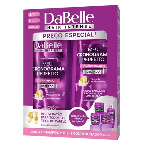 Kit Dabelle Hair Meu Cronograma Perfeito Shampoo Adstringente Ml E