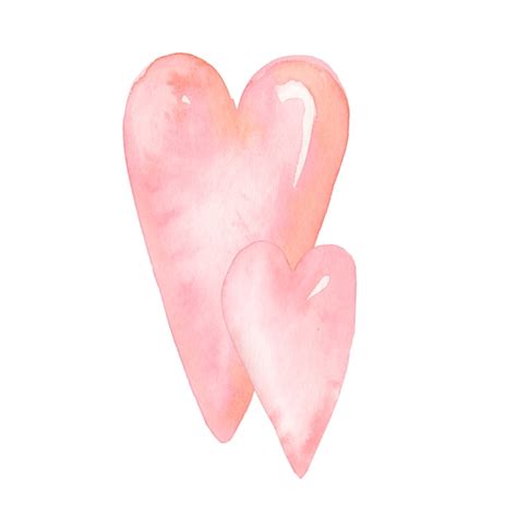 Clipart De Corazones Pastel Acuarela Ilustraci N De Coraz N Rosa