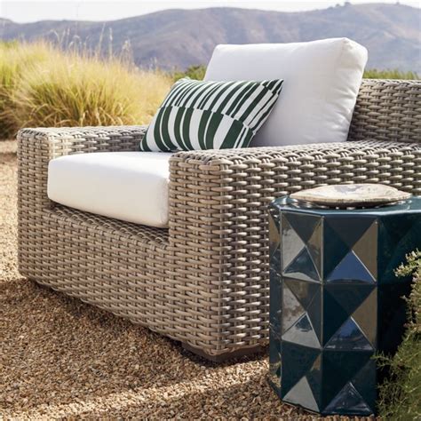 Abaco All Weather Resin Wicker Outdoor Lounge Chair With White Sunbrella Cushions Reviews