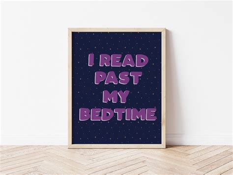 I Read Past My Bedtime Print - Etsy