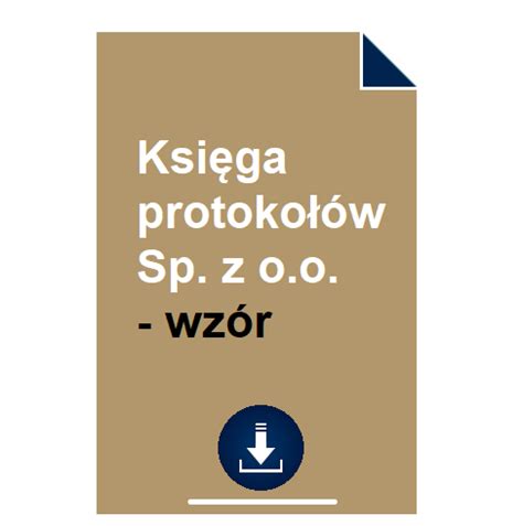 Ksi Ga Protoko W Sp Z O O Wz R Pobierz