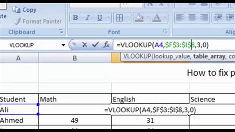 How To Fix Vlookup Formula Common Problems In Microsoft Excel Youtube